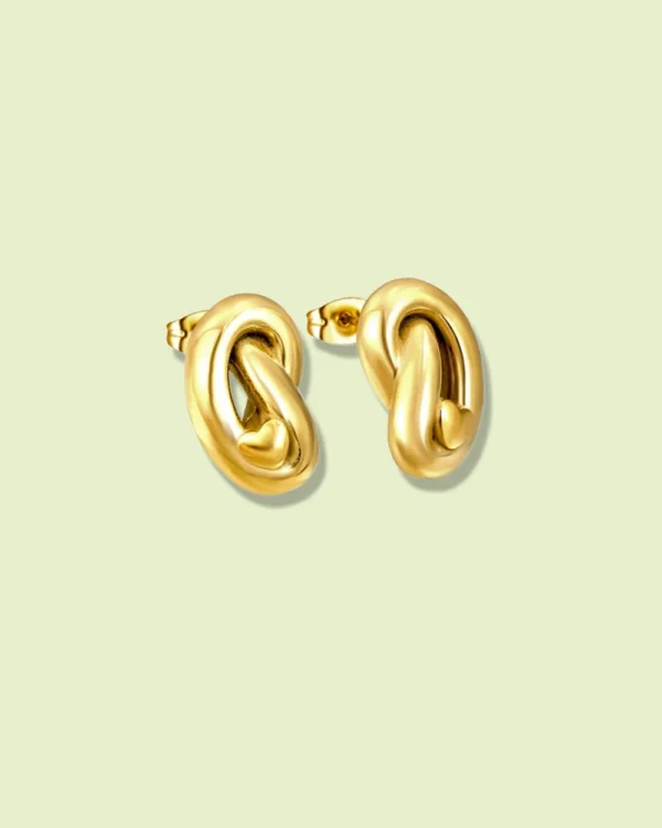 Golden Knot Studs